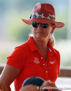Swiss youth team trainer Heidi Bemelmans at the 2015 European Junior and Young Riders Championships :: Photo © Astrid Appels