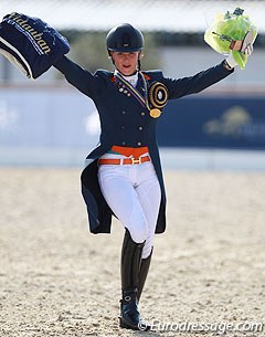 Dana van Lierop in her lap of honour