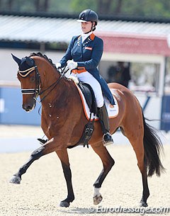 Dana van Lierop on Equestricons Walkure at the 2015 European Young Riders Championships in Vidauban, France :: Photo © Astrid Appels