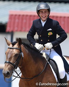 Manuel Vinagre on Almansor at the 2015 European Junior Riders Championships :: Photo © Astrid Appels