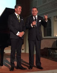 Cesar Parra and Kamel Ghribi at the official presention of the GK Horses' Dressage Project at the Four Seasons in Florence, Italy
