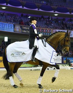 Isabell Werth and Emilio win the 2015 Louisdor Cup Finals at the CDI Frankfurt :: Photo © Barbara Schnell