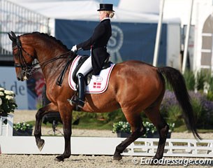 Danish Anne Sofie Aaen on the 16-year old Danish warmblood Schambuka Solyst (by Schwadroneur x Alibi)