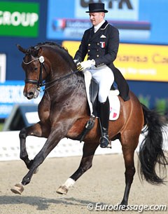 French Ludovic Henry achieves a CDI personal best score on After You at the 2015 CDI Hagen :: Photo © Astrid Appels