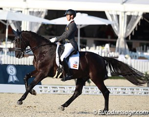 Brand new 2015 European Junior Rider Kur gold medal winner Juan Matute Guimon saddled his Grand Prix horse Don Diego in Hagen for the Under 25 classes