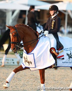 Sanneke Rothenberger and Wolke Sieben won the Intermediaire II and Short Grand Prix for Under 25 riders at the 2015 CDIO Hagen