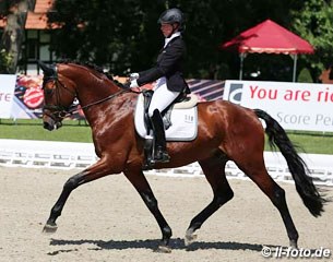 Tanja Sauerwald on Filius Bonacci H (by Filius Bedo x Rubinstein)