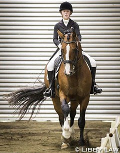 Anya Noble and Airthrey Highlander at the 2015 New Zealand Young Riders Championships in Hawera :: Photo © Libby Law