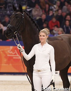 Keur stallion Painted Black with his owner and rider Morgan Barbançon Mestre :: Photo © Dirk Caremans
