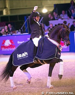 Spanish Severo Jurado Lopez and Franklin win the 2015 KWPN Stallion Competition at L-level in Den Bosch :: Photo © Focussed.nl