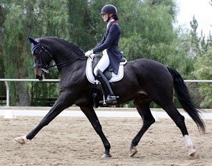 Charlotte Jorst and Akeem Foldager at their show debut at the 2015 Dressage at Spirit Equestrian CDR :: Photo © Whitney Harrington