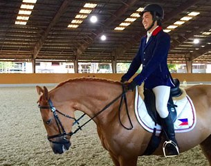 Xavier Virata riding on the winning Philippine team in the Zone 9 FEI World Dressage Challenge 2015