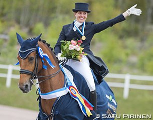 Eevamaria Porthan-Brodell and Solos Lacan win the 2015 Finnish Grand Prix Championships :: Photo © Satu Pirinen