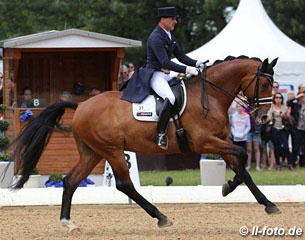 Rudolf Widmann and Briar Junior in the Louisdor Cup qualifier at the 2015 CDI Munich :: Photo © LL-foto