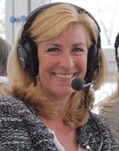 Helle Krasknik Trolle as a show commentator at the 2015 CDI-W Odense :: Photo © Dream Sport Horses