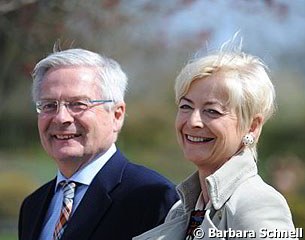 Judge Dieter Plewa with show host Ann Kathrin Linsenhoff