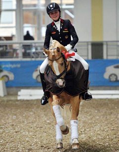 Nadine Krause and Danilo win the pony division at the 2015 CDI Stadl Paura :: Photo © Rainer Dill