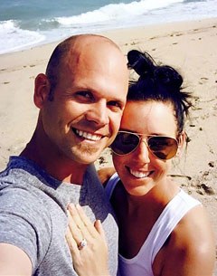 Newly engaged Dana Glass and Kasey Perry in Florida