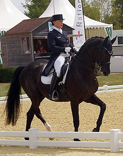Karen Tebar and Don Luis at the 2015 French Dressage Championships in Vierzon
