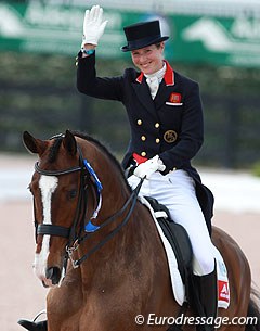 Laura Tomlinson and Unique win the Intermediaire I at the 2015 CDI Wellington :: Photo © Astrid Appels