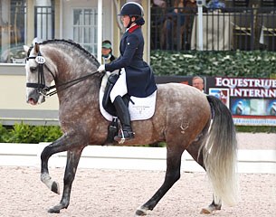 Kerrigan Gluch and Vaquero HGF at the 2015 Global Dressage Festival in Wellington