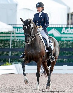 American U25 rider Chase Hickok and Sagacious HF at the 2015 CDI-W Wellington :: Photo © Sue Stickle