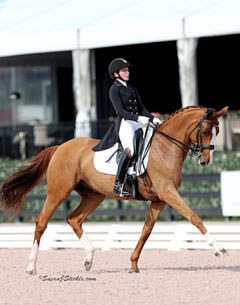 Jane Karol and Sunshine Tour at the 2015 U.S. Dressage Championships in Wellington :: Photo © Sue Stickle