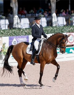 Lars Petersen and Mariett at the 2015 CDI-W Wellington :: Photo © Sue Stickle