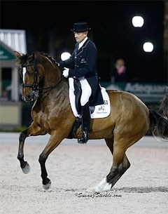 Lars Petersen and Marcia Pepper's Mariett win the 5* Grand Prix at the 2015 CDI Wellington :: Photo © Sue Stickle