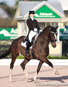 Belinda Trussell on Tattoo (by Tuareg/T), which is bred by Georg Theodorescu