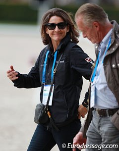 Danish Olympic team candidate Mikala Gundersen with her coach Ernst Hoyos