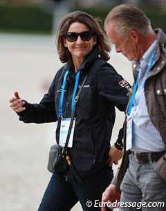 Danish Olympic team candidate Mikala Gundersen with her coach Ernst Hoyos