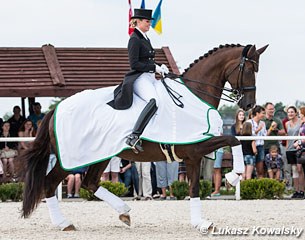 Morgan Barbançon Mestre and Girasol win the 2016 World Cup qualifier in Augustowek, Poland :: Photo © Lukasz Kowalski