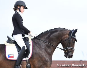 Czech children's rider Eva Vavrikova on Belle Ennie