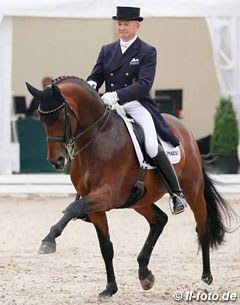 Hubertus Schmidt and Imperio at the 2016 German Dressage Championships in Balve, Germany :: Photo © LL-foto