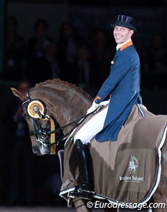 Hans Peter Minderhoud and Flirt win the 2016 CDI-W 's Hertogenbosch Grand Prix :: Photo © Astrid Appels