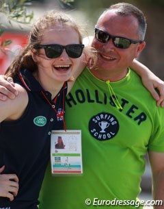 British junior Phoebe Peters with her dad