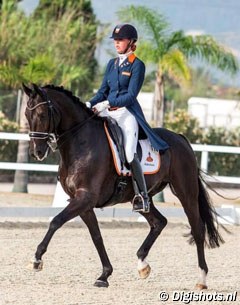 Diana van de Bovenkamp and Corvette at the 2016 European Junior Riders Championships :: Photo © Digishots