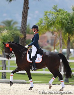 Diana van de Bovenkamp and Corvette at the 2016 European Junior Riders Championships :: Photo © Astrid Appels