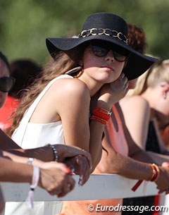 Dutch pony rider Daphne van Peperstraten came to root for the Dutch