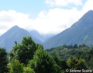 The view on the Tyrolian Alps from Schindlhof