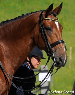 Esther Soldi holding Harmonia