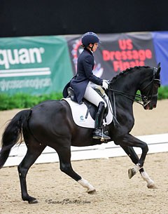 In their first trip to Kentucky, Chase Hickok of Wellington, Fla. and Sagacious HF powered to victory in the Grand Prix Open Freestyle Championship at the 2016 US Dressage Finals :: Photo © Susan J. Stickle