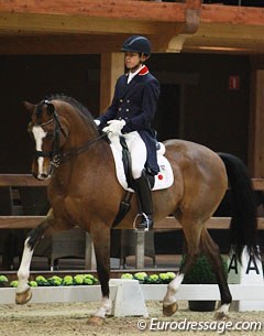 Japanese Shingo Hayashi made an impressive show debut on Grand Prix schoolmaster Clearwater who produced passage work that should have earned them 10s!