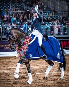 Mary Hanna and Sancette at the 2016 CDI-W Melbourne :: Photo courtesy Equitana Australia
