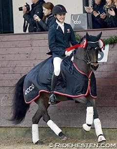 Kristian Würtz Green and Lilo L win the pony division at the 2016 Ecco Cup Finals :: Photo © Ridehesten