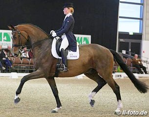 Helen Langehanenberg on her partner Dr. David Lichtenberg's Suppenkasper. The KWPN bred Spielberg x Krack C offspring was originally named Sir Lukas