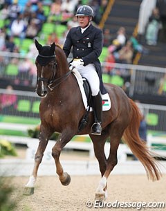 German born Christian Zimmermann riding for Palestine on Aramis (by Scandic)