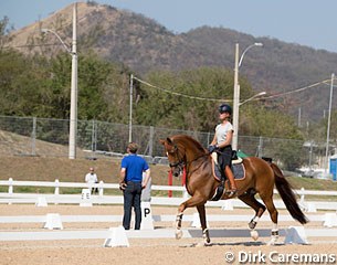 Adelinde Cornelissen training Parzival at the 2016 Olympic Games :: Photo © Dirk Caremans