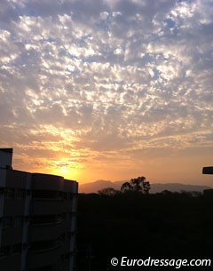 Sunset over Deodoro Accommodation Village